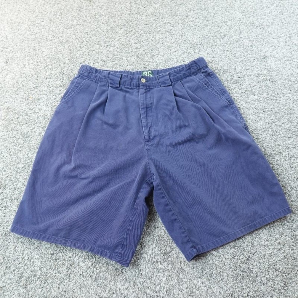 VTG Lacoste Shorts Mens 34 Blue Chino Pleated Preppy Tennis Golf Casual 80s 90s